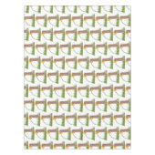 Cute prairie dog sniffing flower cartoon tafelkleed (Voorkant)