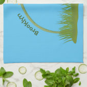 Cute prairie dog sniffing flower cartoon theedoek (Gevouwen)