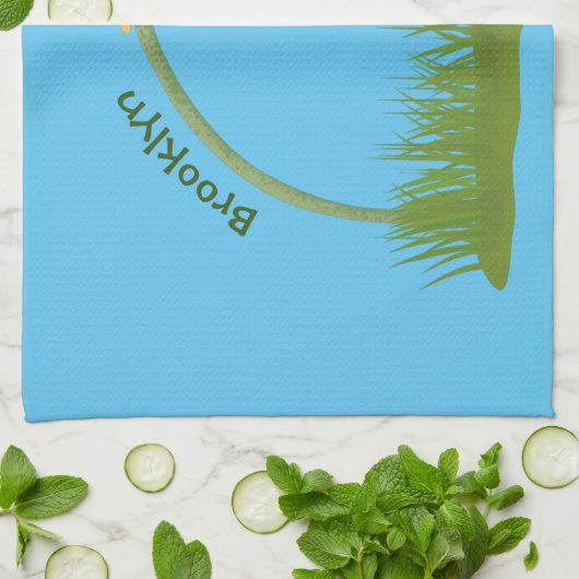 Cute prairie dog sniffing flower cartoon theedoek (Gevouwen)