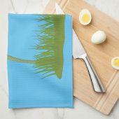 Cute prairie dog sniffing flower cartoon theedoek (Quarter Fold)