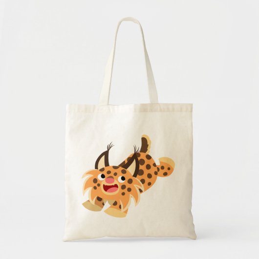 Cute Prankish Cartoon Bobcat Bag Tote Bag (Voorkant)