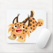 Cute Prankish Cartoon Bobcat Mousepad Muismat (Met muis)