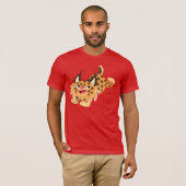 Cute Prankish Cartoon Bobcat T-Shirt (Voorkant volledig)