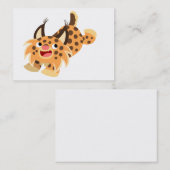 Cute Prankish Cartoon Bobcat Visitekaartje (Voorkant / Achterkant)