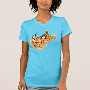 Cute Prankish Cartoon Bobcat Women T-Shirt
