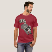 Cute Prankish Cartoon Raccoon T-Shirt (Voorkant volledig)