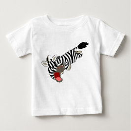 Cute Prankish Cartoon Zebra Baby T-Shirt