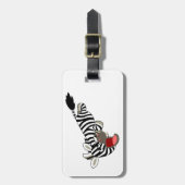 Cute Prankish Cartoon Zebra Bagagelabel (Voorkant verticaal)
