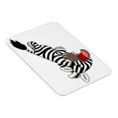 Cute Prankish Cartoon Zebra Flexible Magnet Magneet (Rechterzijde)