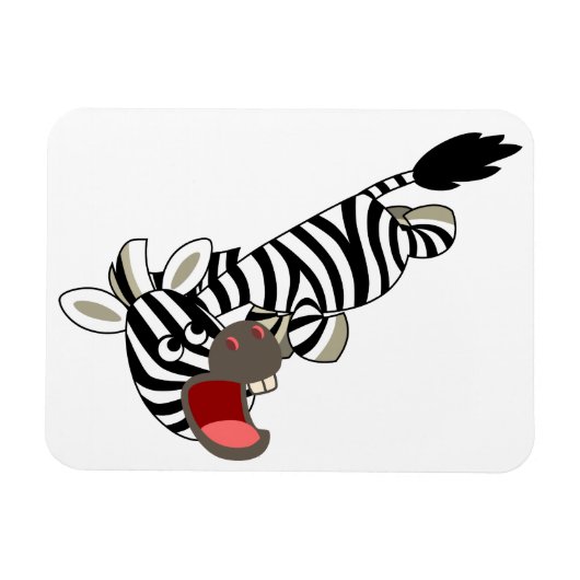 Cute Prankish Cartoon Zebra Flexible Magnet Magneet (Horizontaal)