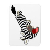 Cute Prankish Cartoon Zebra Flexible Magnet Magneet (Verticaal)