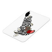 Cute Prankish Cartoon Zebra Flexible Magnet Magneet (Linkerzijde)