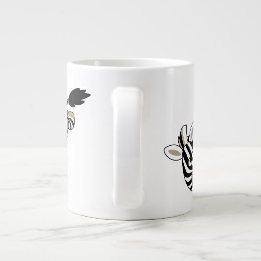 Cute Prankish Cartoon Zebra Jumbo Mok (Achterkant)