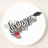 Cute Prankish Cartoon Zebra Onderzetter (Voorkant)