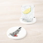 Cute Prankish Cartoon Zebra Onderzetter (Zijkant)