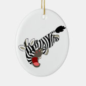 Cute Prankish Cartoon Zebra Ornament (Rechts)