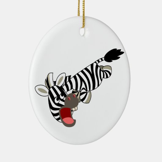 Cute Prankish Cartoon Zebra Ornament (Rechts)