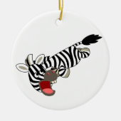 Cute Prankish Cartoon Zebra Ornament (Voorkant)