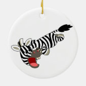 Cute Prankish Cartoon Zebra Ornament (Achterkant)