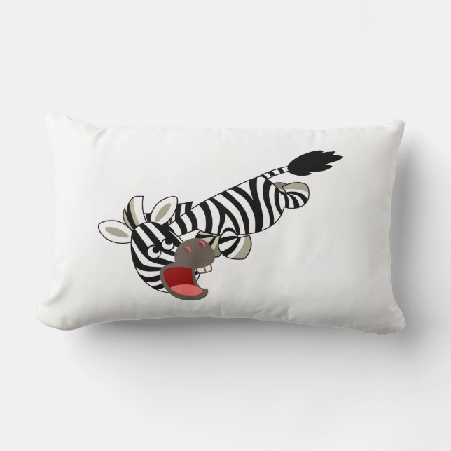 Cute Prankish Cartoon Zebra Pillow Kussen (Voorkant)