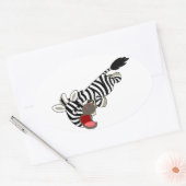 Cute Prankish Cartoon Zebra Sticker (Envelop)