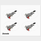 Cute Prankish Cartoon Zebra Sticker (Vel)