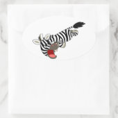 Cute Prankish Cartoon Zebra Sticker (Tas)