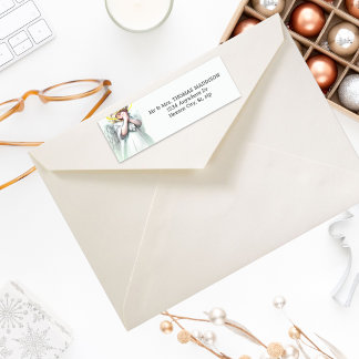 Cute Praying Little Angel Return Address Etiket