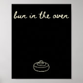 Cute Pregnancy Reveal Announcement Tee, Bun In The Poster (Voorkant)