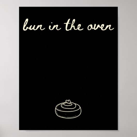 Cute Pregnancy Reveal Announcement Tee, Bun In The Poster (Voorkant)