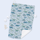 Cute Prehistorische Blue Dinosaur Pattern Golfhanddoek