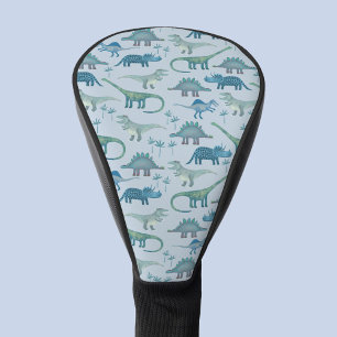 Cute Prehistorische Blue Dinosaur Pattern Golfheadcover