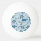 Cute Prehistorische Blue Dinosaur Pattern Pingpongbal (Voorkant)
