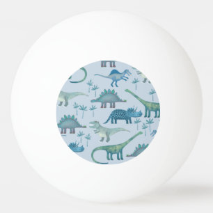 Cute Prehistorische Blue Dinosaur Pattern Pingpongbal