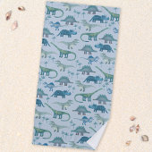 Cute Prehistorische Blue Dinosaur Pattern Strandlaken