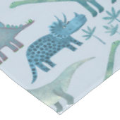Cute Prehistorische Blue Dinosaur Pattern Tafelkleed (Gekanteld)