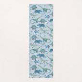 Cute Prehistorische Blue Dinosaur Pattern Yogamat (Voorkant)