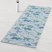 Cute Prehistorische Blue Dinosaur Pattern Yogamat
