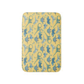 Cute Prehistorische Dinosaur Pattern Yellow Badmat (Voorkant Verticaal)