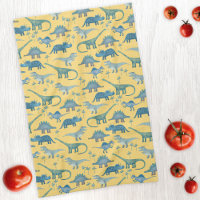 Cute Prehistorische Dinosaur Pattern Yellow