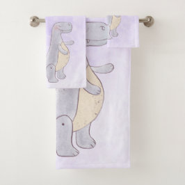 Cute Prehistorische Dinosaur Speelgoed Waterverf Bad Handdoek