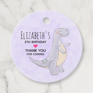 Cute Prehistorische Dinosaur Speelgoed Waterverf Bedankjes Labels