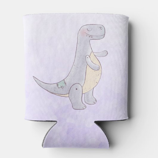 Cute Prehistorische Dinosaur Speelgoed Waterverf Blikjeskoeler (Achterkant)