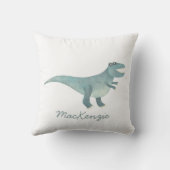 Cute Prehistorische T-Rex Dinosaur gepersonaliseer Kussen (Achterkant)