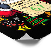 Cute Preppy Christmas,reindeer Brushstrokes Funny  Poster (Hoek)