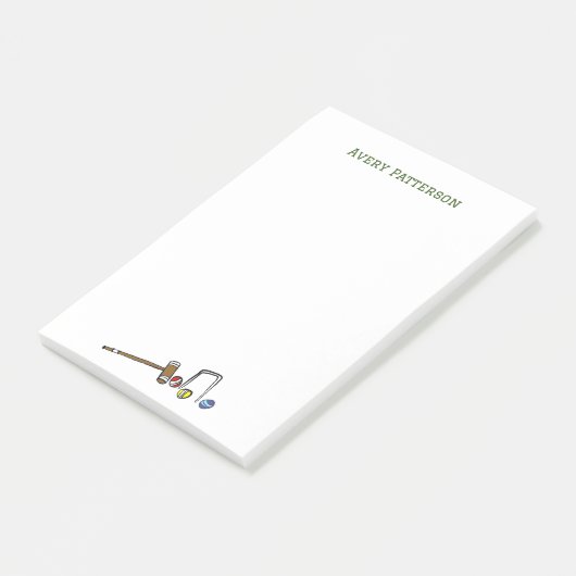 Cute Preppy Croquet Hand-Illustrated Boho Chic Post-it® Notes (Schuin)