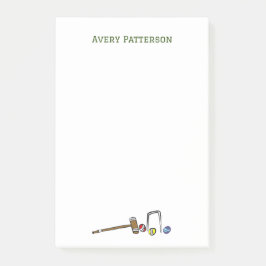 Cute Preppy Croquet Hand-Illustrated Boho Chic Post-it® Notes