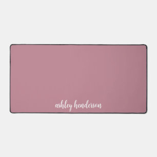 Cute Preppy Dames Roos Roze Monogram Volledige naa Bureaumat
