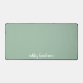 Cute Preppy Pastel Green Full Name Monogram Bureaumat (Voorkant)