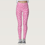 Cute & Preppy Polka Dots op roze Leggings<br><div class="desc">Dit ontwerp kenmerkt een willekeurig patroon van kleine polka stippen! De extra kleurenregelingen evenals de coördinerende punten zijn beschikbaar in dit ontwerp. Neem contact met ons op als u dit ontwerp nodig hebt dat op een specifiek product wordt toegepast! Hartelijk dank voor het bekijken van een DoodleLulu tegen 2 juni...</div>
